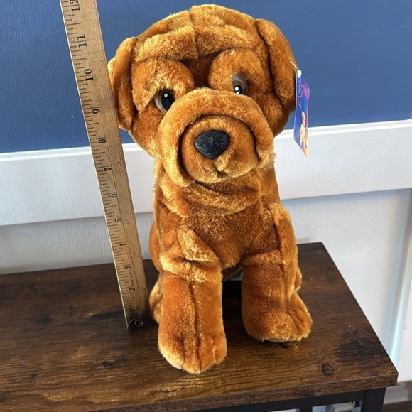 Classic Toy Co Company Shar Pei Puppy Dog Plush Stuffed Animal Wrinkles Brown - Picture 4 of 9